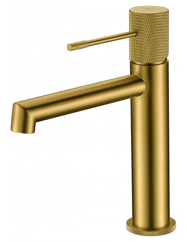 Grifo de lavabo mod. LINE oro cepillado