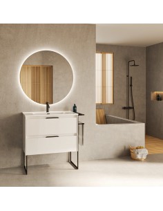 Mueble de baño KEIKO con dos cajones. | Incluye lavabo cerámico.