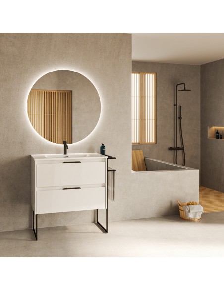 Mueble de baño KEIKO con dos cajones. | Incluye lavabo cerámico.