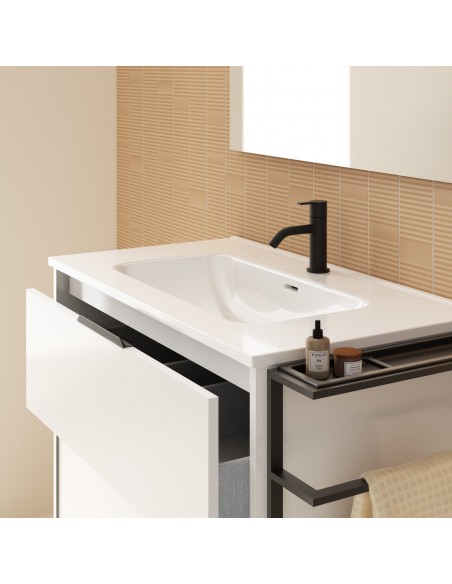 Mueble de baño KEIKO con dos cajones. | Incluye lavabo cerámico.