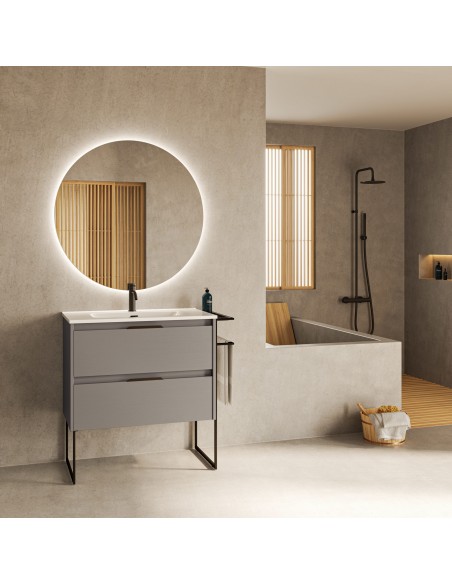 Mueble de baño KEIKO con dos cajones. | Incluye lavabo cerámico.