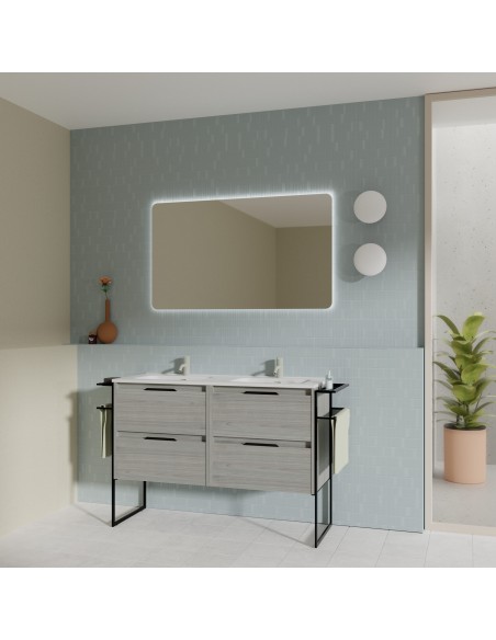 Mueble de baño KEIKO con dos cajones. | Incluye lavabo cerámico.