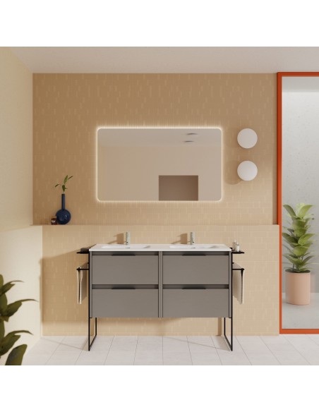 Mueble de baño KEIKO con dos cajones. | Incluye lavabo cerámico.