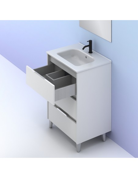 Mueble de baño SUKI de  con cajones. | Incluye lavabo cerámico.