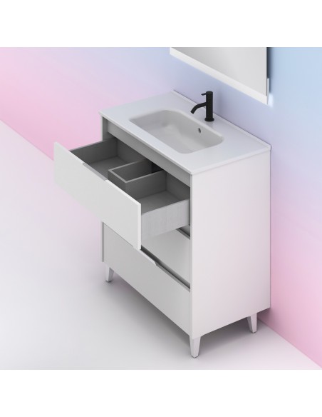 Mueble de baño SUKI de  con cajones. | Incluye lavabo cerámico.