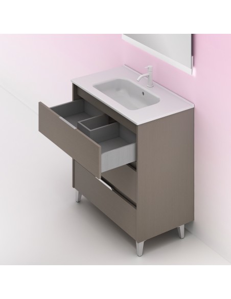 Mueble de baño SUKI de  con cajones. | Incluye lavabo cerámico.