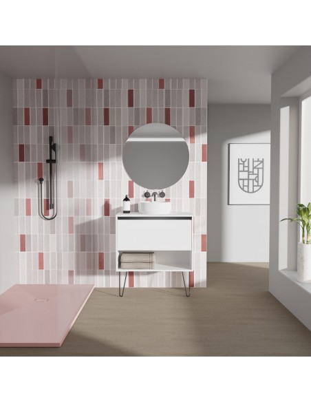 Mueble de baño YOKO TOP con 1 cajón y 1 hueco. Incluye lavabo cerámico.