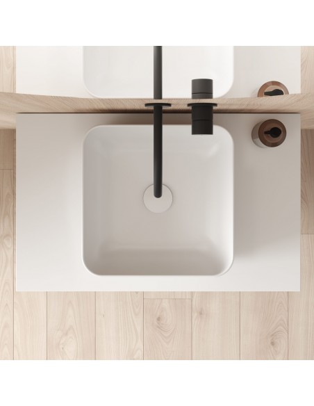 Mueble de baño NIWA TOP de 60/80 cms con 1 cajón y 1 hueco. Incluye lavabo cerámico.