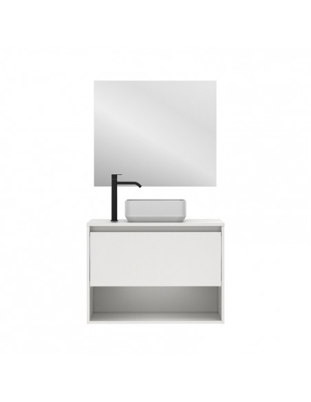 Mueble de baño NIWA TOP de 60/80 cms con 1 cajón y 1 hueco. Incluye lavabo cerámico.