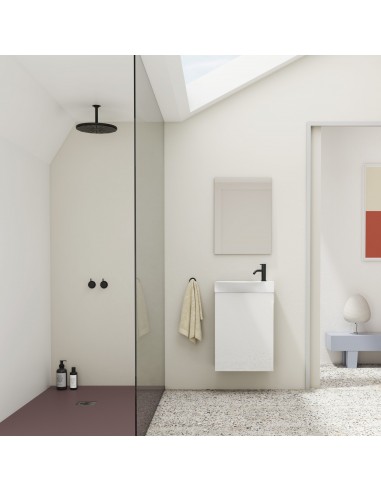 Mueble de baño MIKA. Incluye lavabo cerámico y espejo.