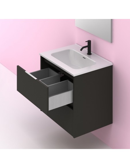 Mueble de baño SUKI de con cajones.  | Incluye lavabo cerámico y espejo.