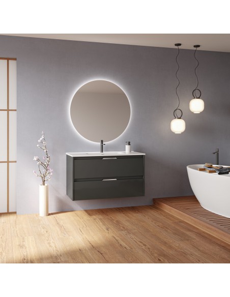 Mueble de baño SUKI de con cajones.  | Incluye lavabo cerámico y espejo.