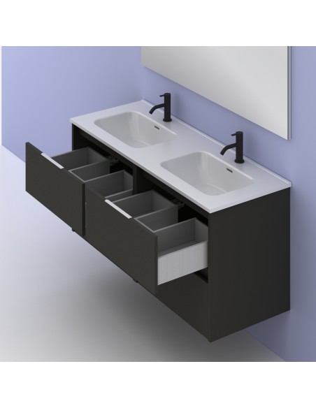 Mueble de baño SUKI de con cajones.  | Incluye lavabo cerámico y espejo.