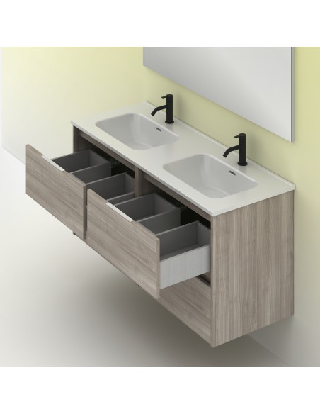 Mueble de baño SUKI de con cajones.  | Incluye lavabo cerámico y espejo.