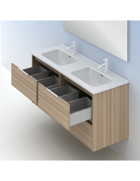 Mueble de baño SUKI de con cajones.  | Incluye lavabo cerámico y espejo.