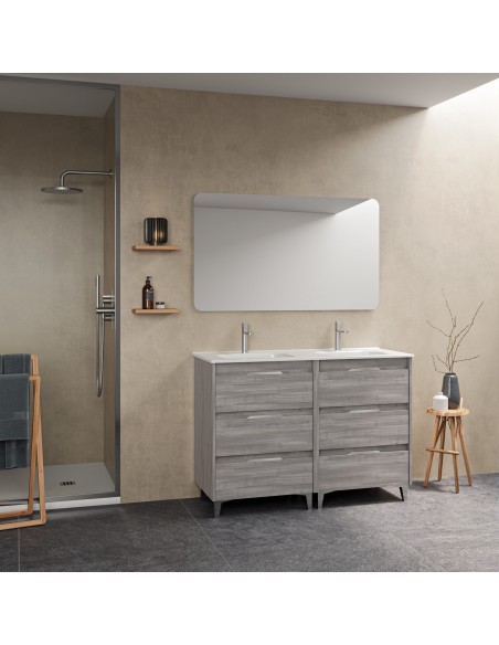 Mueble de baño SUKI de con cajones.  | Incluye lavabo cerámico y espejo.