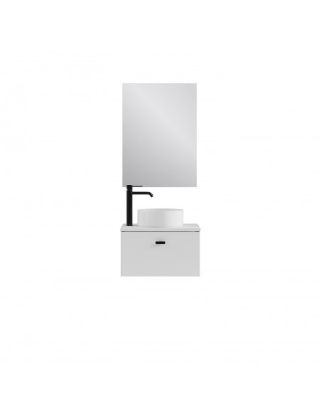 Set de baño MEI TOP con un cajón y un hueco.  / Incluye mueble MEI , lavabo cerámico sobre encimera, espejo y hueco.